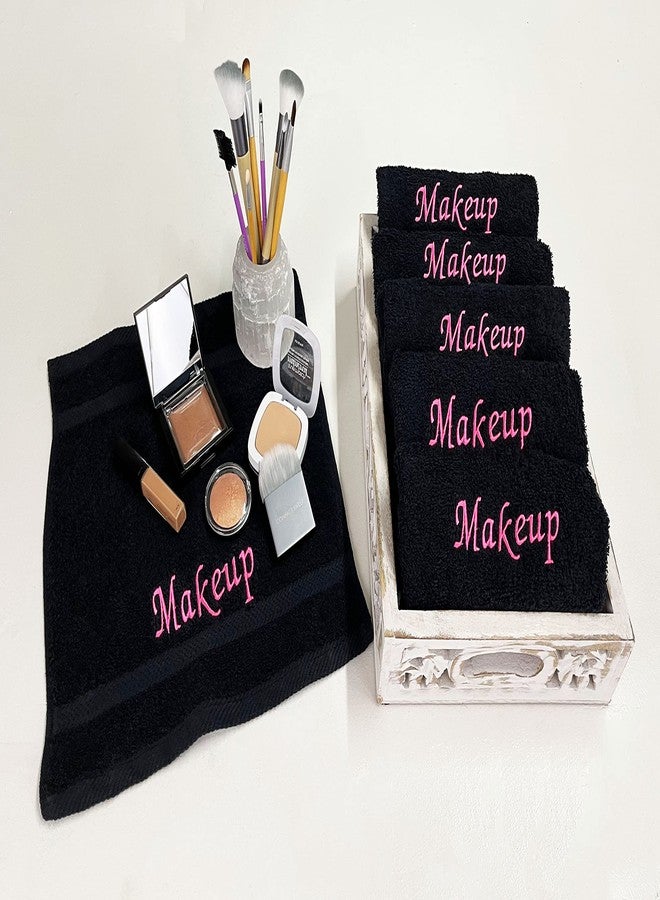 Liberty21 Makeup Remover Towels. Fingertip Face Reusable Washcloths. Embroidered, 100% Soft Cotton. Facial Cleansing. Pack of 6. - Image 5